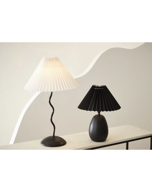 Lampe Funky E27 60 W câble 1,50 m noire/blanche - D30xH50 cm