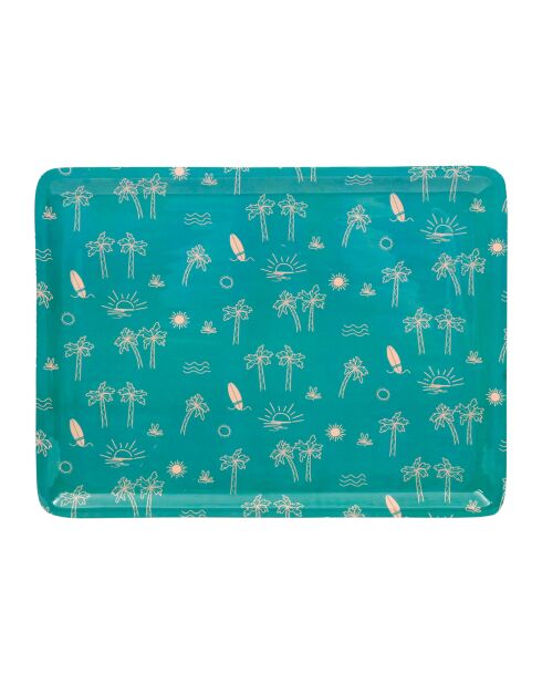 Plateau Palma turquoise - 40x30 cm
