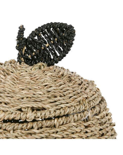 2 cestini naturali Sweet Dream con coperchio - D25xH26/P15xH20 cm