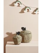 2 cestini naturali Sweet Dream con coperchio - D25xH26/P15xH20 cm