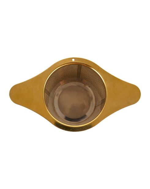 Infuseur à thé en inox Losange doré - 12,5x7xH7,5 cm