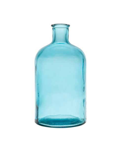 Vaas met gerecyclede fles Comet turkoois - D11,5xh23 cm