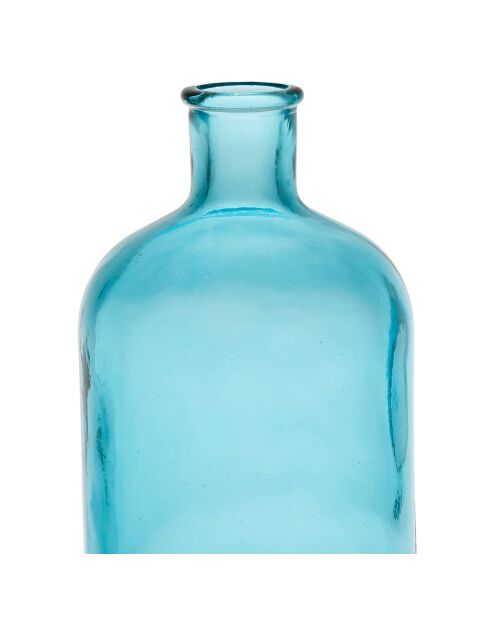 Vaas met gerecyclede fles Comet turkoois - D11,5xh23 cm