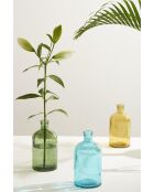 Vaas met gerecyclede fles Comet turkoois - D11,5xh23 cm
