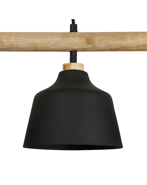 Ferese 5-flammige Pendelleuchte, mattschwarz, E27, LED-Kabel, 1 m, 115 x 17,5 x 121 cm