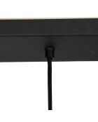 Ferese 5-flammige Pendelleuchte, mattschwarz, E27, LED-Kabel, 1 m, 115 x 17,5 x 121 cm