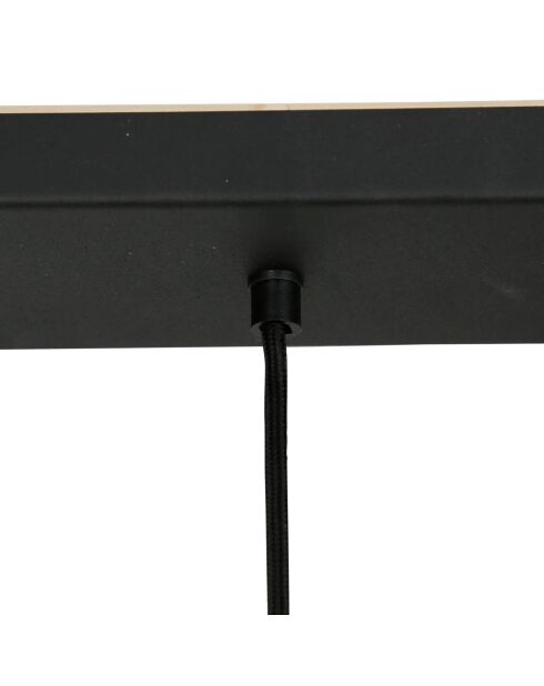 Ferese 5-flammige Pendelleuchte, mattschwarz, E27, LED-Kabel, 1 m, 115 x 17,5 x 121 cm