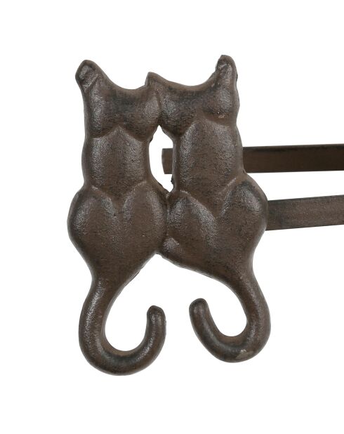 2 bruine strikbanden voor katten - 16x13,5x11,5 cm
