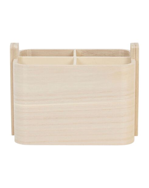 Anordi Naturkarton mit 4 Fächern - 19x12xH14 cm