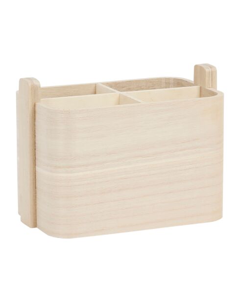 Anordi Naturkarton mit 4 Fächern - 19x12xH14 cm