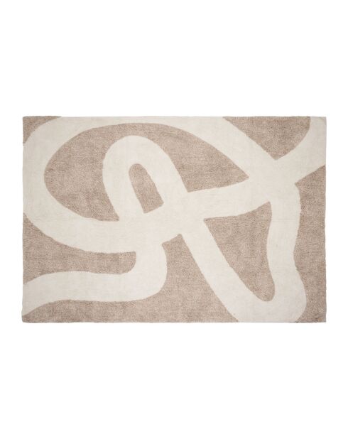 Tapis tufté en coton Klosen beige/écru - 230x160 cm