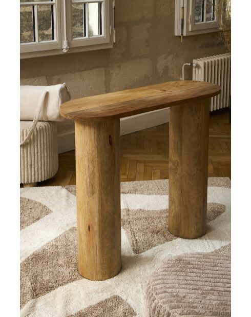 Tapis tufté en coton Klosen beige/écru - 230x160 cm