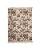 Decke aus 100% Baumwolle Mocoa camel/ecru - 170x130 cm