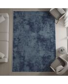 Tapis uni gris/bleu