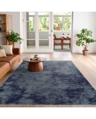 Tapis uni gris/bleu