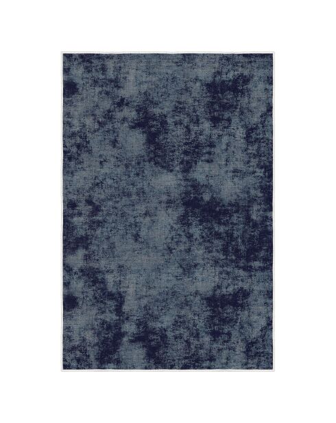 Tapis uni gris/bleu