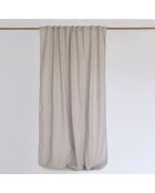 Rideau opacité moyenne avec ruban multiusage Lyra lin - 140x270 cm