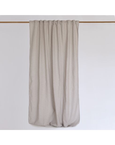 Rideau opacité moyenne avec ruban multiusage Lyra lin - 140x270 cm