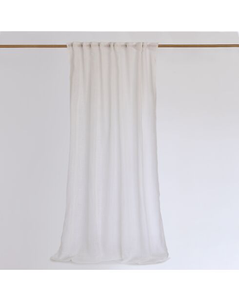 Rideau opacité faible avec ruban multiusage Aura blanc - 140x270 cm