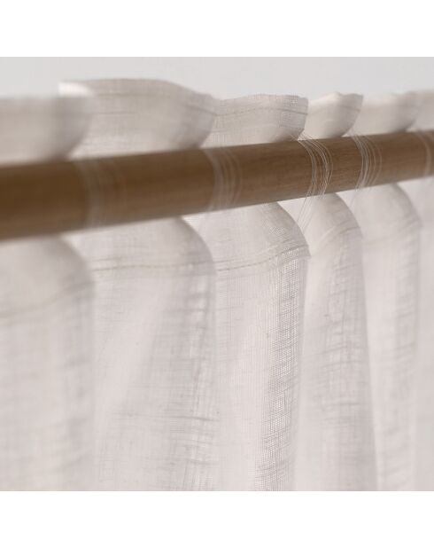 Rideau opacité faible avec ruban multiusage Aura blanc - 140x270 cm