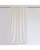 Rideau opacité moyenne avec ruban multiusage Lyra blanc - 140x270 cm