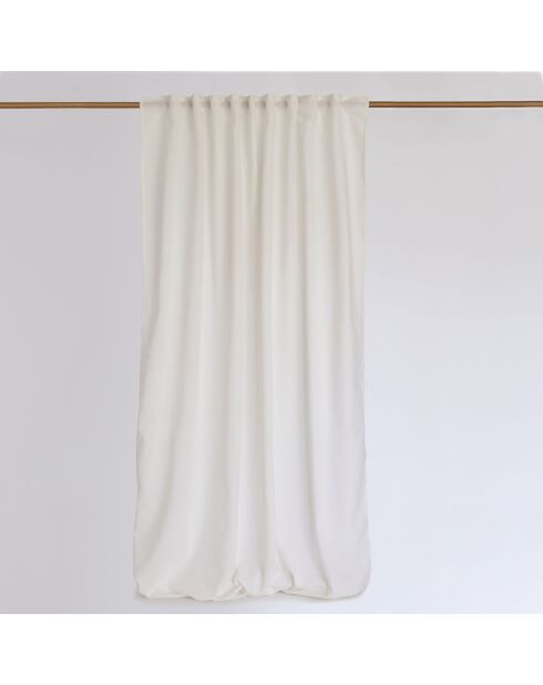 Rideau opacité moyenne avec ruban multiusage Lyra blanc - 140x270 cm
