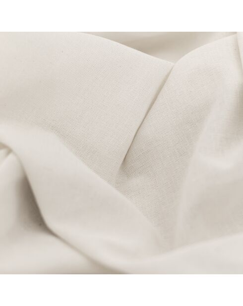Rideau opacité moyenne avec ruban multiusage Lyra blanc - 140x270 cm
