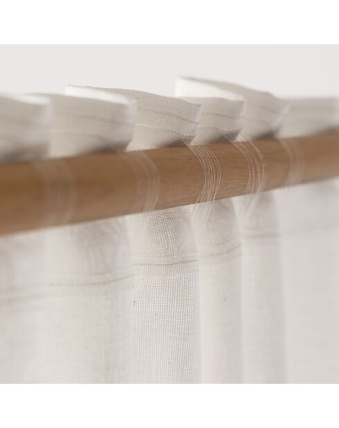 Rideau opacité moyenne avec ruban multiusage Lyra blanc - 140x270 cm