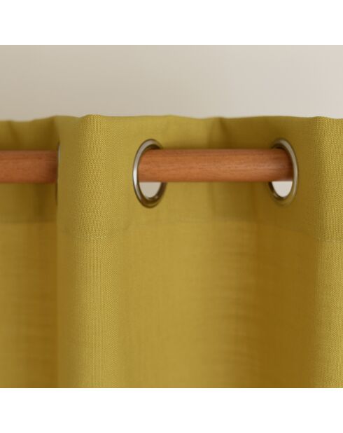 Rideau opacité élevée avec œillets Solace moutarde - 140x270 cm