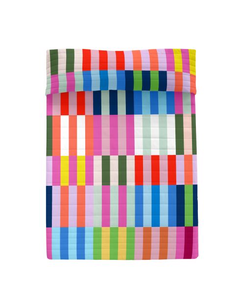 Colcha de algodón multicolor Color pop