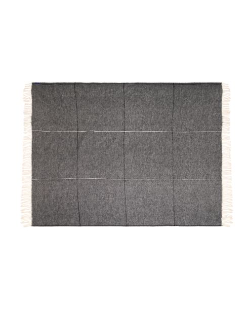 Marsh grijze katoenen plaid - 130x170 cm