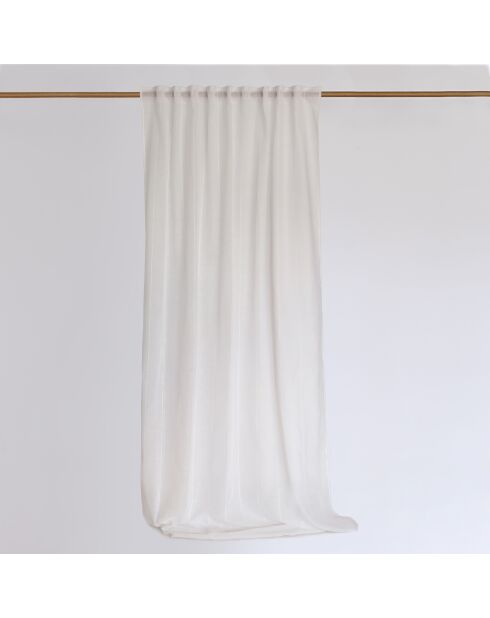 Rideau opacité faible avec ruban multiusage Nova blanc - 140x270 cm