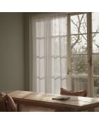 Rideau opacité faible avec ruban multiusage Nova blanc - 140x270 cm