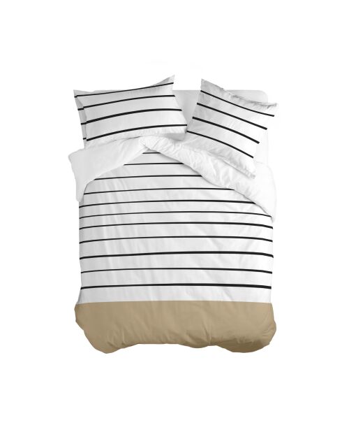 Housse de couette en coton Blush sand multicolore