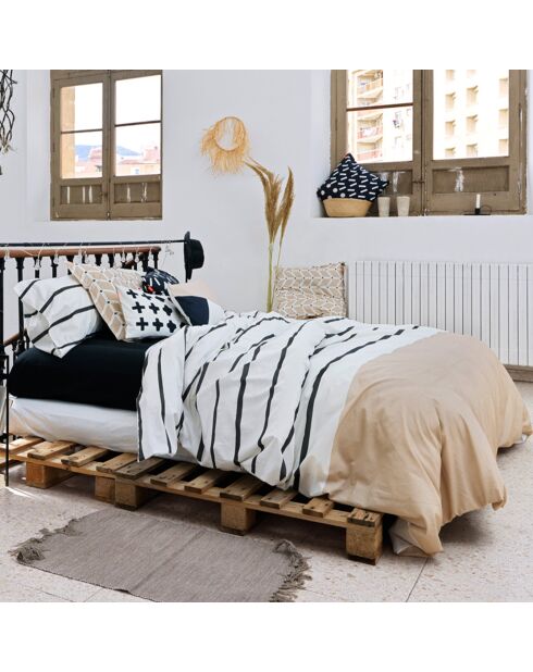 Housse de couette en coton Blush sand multicolore
