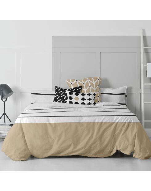Housse de couette en coton Blush sand multicolore