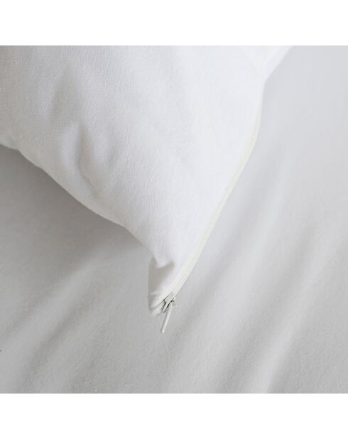 Protège-oreiller imperméable en coton Jersey blanc - 50x75 cm