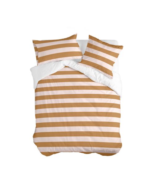 Housse de couette en coton Breton orange