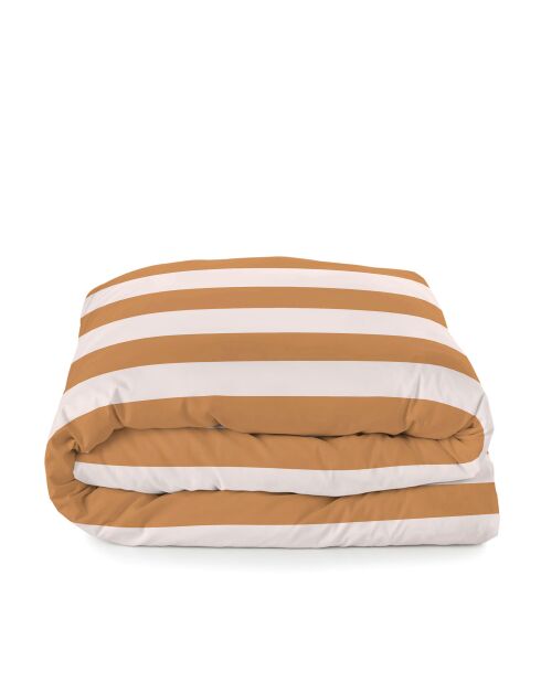 Housse de couette en coton Breton orange