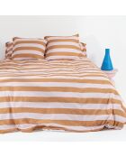Housse de couette en coton Breton orange