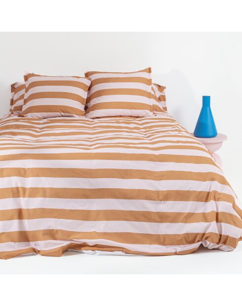 Housse de couette en coton Breton orange