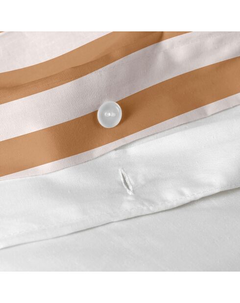 Housse de couette en coton Breton orange