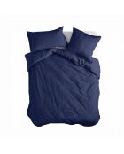 Housse de couette en coton Basic bleu marine