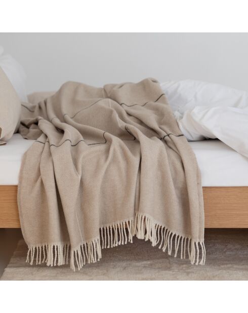 Tela escocesa Marsh de algodón beige - 130x170 cm