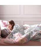 Housse de couette en coton Soft bouquet multicolore