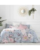Housse de couette en coton Soft bouquet multicolore