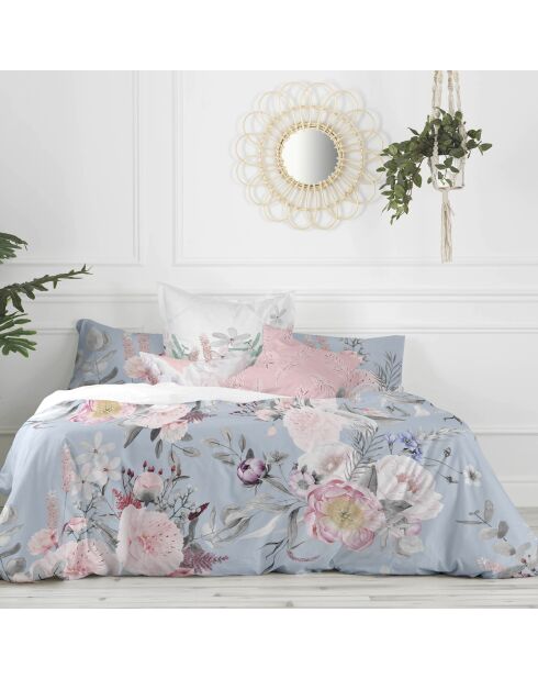 Housse de couette en coton Soft bouquet multicolore