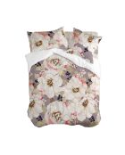 Housse de couette en coton White peonies multicolore