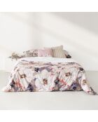 Housse de couette en coton White peonies multicolore