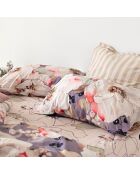 Housse de couette en coton White peonies multicolore
